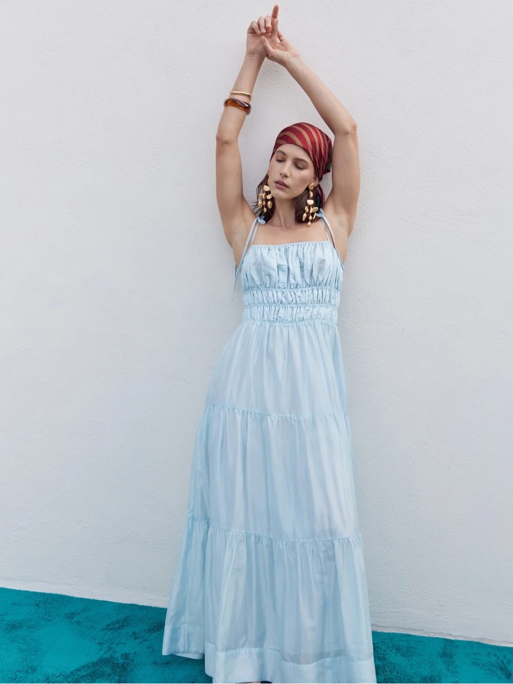 English Factory NWT Pale Blue Maxi Dress sz small